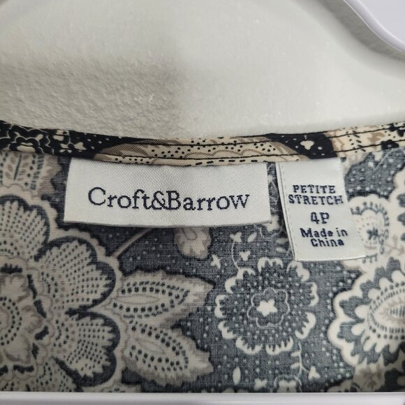 Vintage y2k dark cottagecore boho stretch classic v neck pockets dress size 4p - Picture 3 of 8